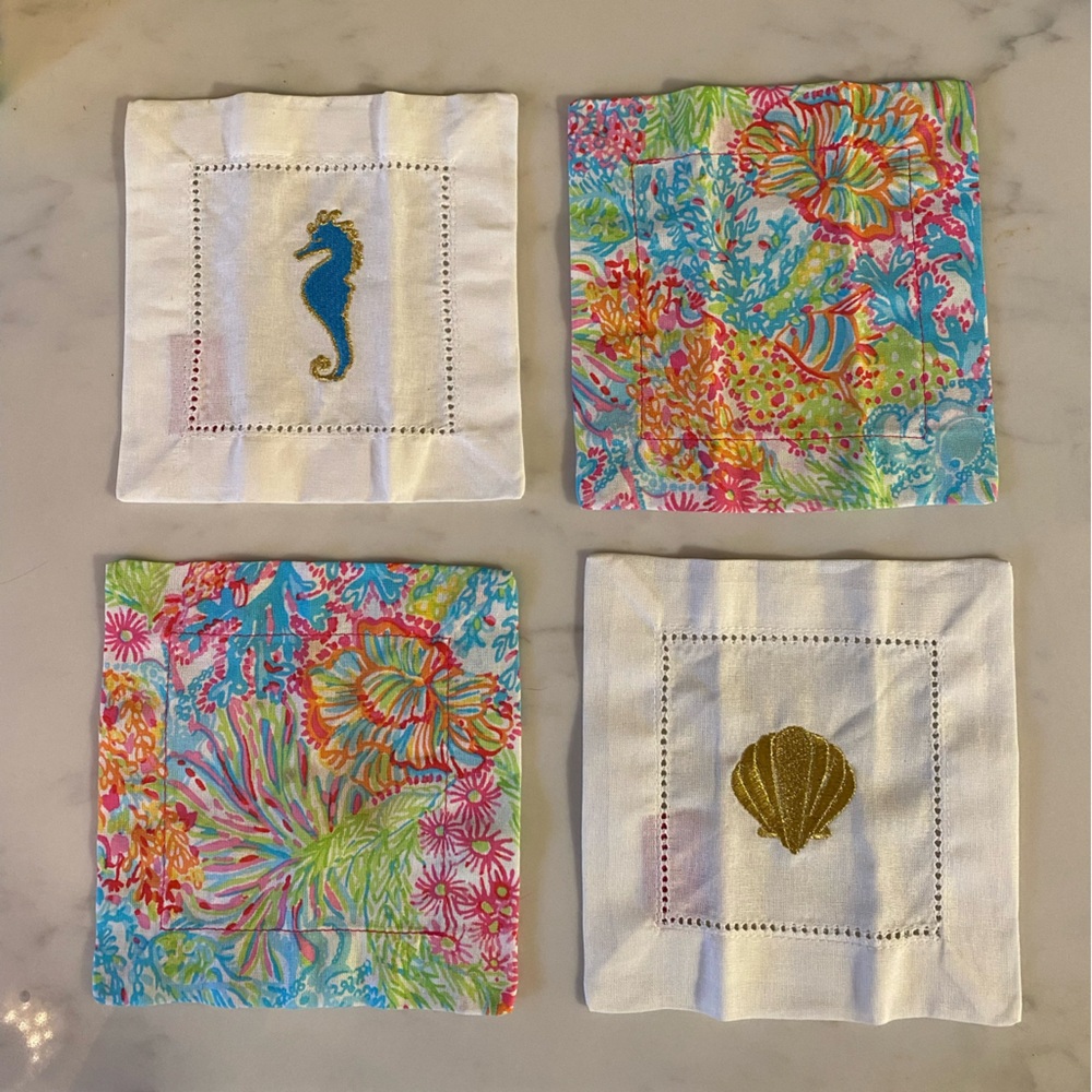 Lilly Pulitzer Colorful Floral and Nautical Napkin Set